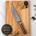 Cuchillo Santoku Damascus 67 Capas — Filo Japonés Premium